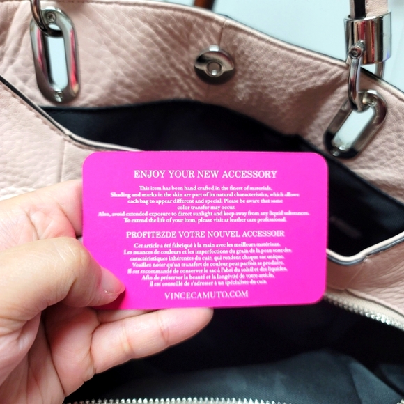 Vince Camuto Elva Almond Light Pink Satchel - Picture 9 of 14